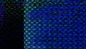 VHS defects, noise, and artifacts, glitches from the old VHS tape.