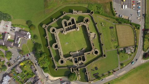 Aerial View Beaumaris Castle Unesco World Stock Footage Video (100% ...
