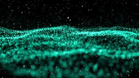 Animation of snow falling over glowing green mesh. christmas, winter and celebration concept digitally generated video. - Powered by Shutterstock - Get 15% off with code: PIKWIZARD15