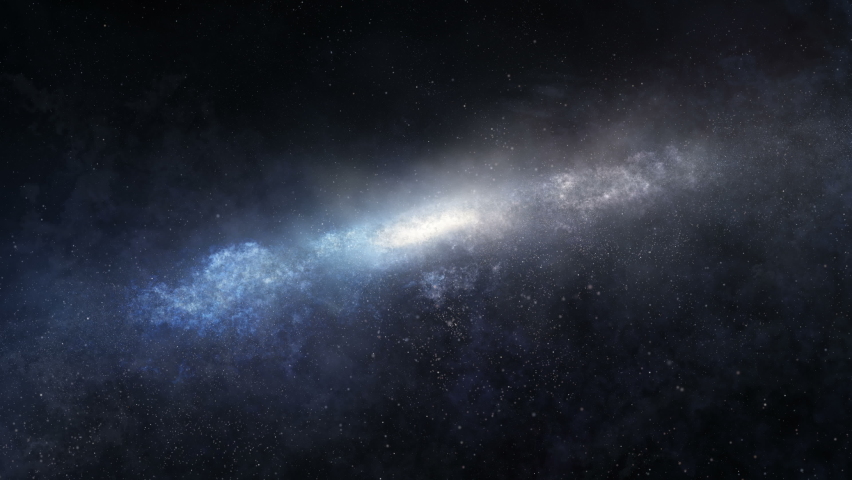 Seamlessly loopable animation of the flight towards the center of the spiral galaxy Royalty-Free Stock Footage #1078375265