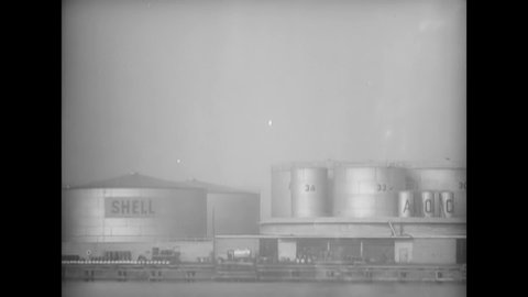 CIRCA 1939 - American and Danish oil refineries in Denmark.