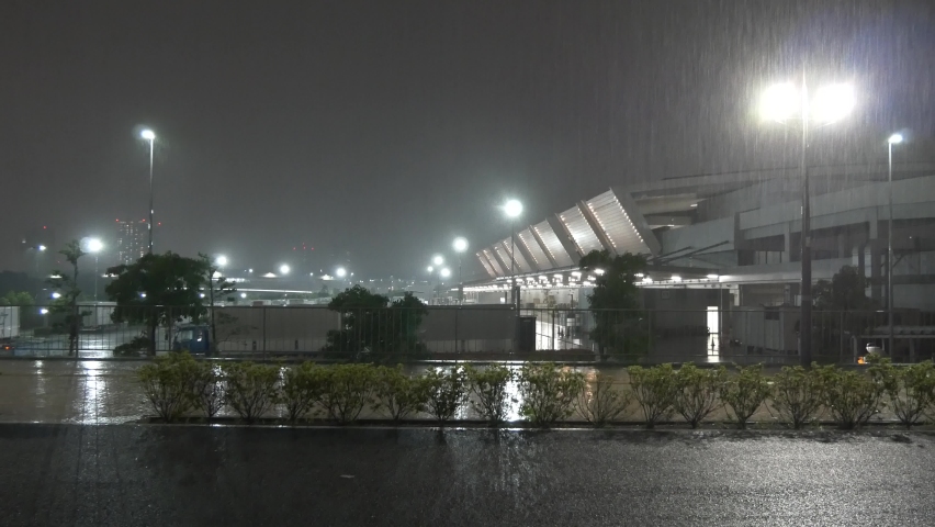 Heavy Rain Downpour, Japan Tokyo
