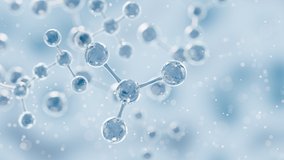 Scientific medical with atoms and molecules. Realistic cool molecule structure. 3d animation. - Powered by Shutterstock - Get 15% off with code: PIKWIZARD15