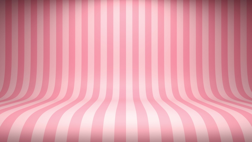 Striped candy pink studio background. Seamless loop. 3d rendering | Shutterstock HD Video #1078412441