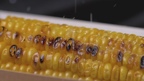 grilled corn with spruce butter and fire
