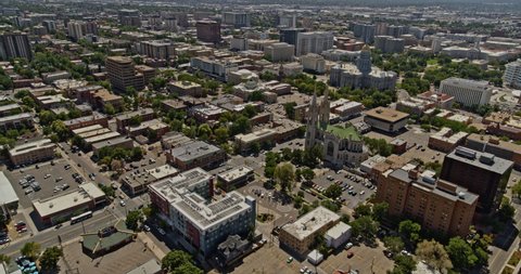 Denver Colorado Aerial v39 birdseye flying low over Capitol Hill area Capitol Building downtown cityscape views - DJI Inspire 2, X7, 6k - August 2020