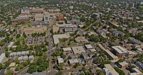 Denver Colorado Aerial v41 birdseye of hospital in City Park West area - DJI Inspire 2, X7, 6k - August 2020