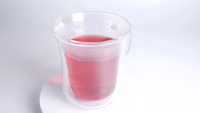 Flavored tea mixed berries, close up video clip