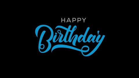 Happy Birth Day Handwritten Animation Stock Footage Video (100% Royalty ...