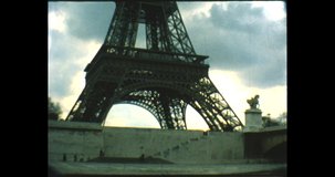 CIRCA 1977, Paris, Eiffel Tower  from the Siena River