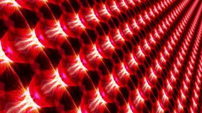 3D perspective red wall matrix tile animated glowing  on black background. 4K abstract digital cyber glow red wall light shine  animation. Geometric VJ loop. Technology background.
 - Powered by Shutterstock - Get 15% off with code: PIKWIZARD15