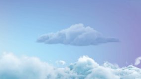 Animation of thank you text over cloudy blue sky. background. social media and communication concept digitally generated video.