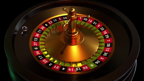 4K animation casino roulette. Loop animation. Risk and win roulette.