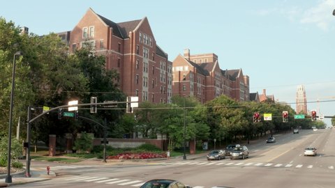 Nashville , TN , United States - 08 10 2021: Establishing shot of Vanderbilt University college campus and grounds.