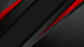 High contrast red black abstract tech corporate glossy motion background. Seamless looping. Video animation Ultra HD 4K 3840x2160