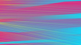 Colorful lines and stripes abstract technical geometric motion background. Seamless looping. Video animation Ultra HD 4K 3840x2160