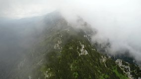 Clouds on top of Piatra Craiului Massif