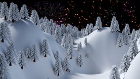 Animation of fireworks and snowflakes falling in winter scenery. christmas, winter, tradition and celebration concept digitally generated video. - Powered by Shutterstock - Get 15% off with code: PIKWIZARD15