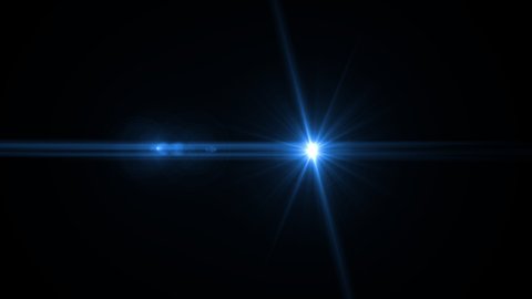 Optical lens flare effect on black background