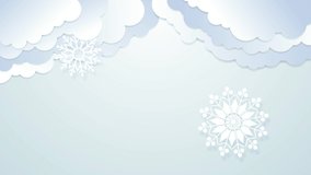 Winter is coming, animated background. A cold Christmas with snowfall and cloudy sky. 2D animation. Seamless 4k footage - Powered by Shutterstock - Get 15% off with code: PIKWIZARD15