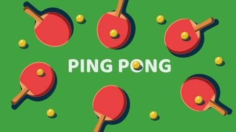 Animation Illustration Ping pong sports background, animation illustration of ping pong equipment and playing ping pong arena