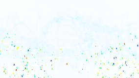 Animation of colorful confetti falling over spinning human brain on white background. science and celebration concept digitally generated video. - Powered by Shutterstock - Get 15% off with code: PIKWIZARD15