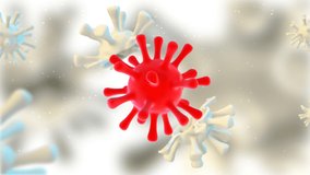 Animation Beyond Virus Coronavirus COVID-19, Virus,Loop Video,Transparent Background.