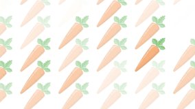 Fresh carrots wallpaper. Healthy carrots texture on white background. Fresh carrots texture. Vector carrots animation. Background or template for different designs. Healthy food background. 