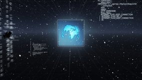 Animation of santa claus in sleigh with reindeer over data processing on screens. christmas, digital interface and celebration concept digitally generated video. - Powered by Shutterstock - Get 15% off with code: PIKWIZARD15