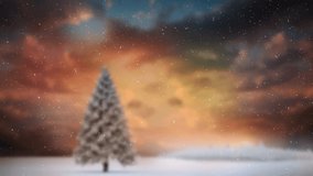 Animation of snow falling over christmas candies. christmas, tradition and celebration concept digitally generated video.
