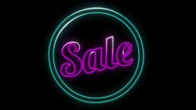 Neon sale icon in a frame .black friday shopping black glowing symbol glow sale black friday sale. - Powered by Shutterstock - Get 15% off with code: PIKWIZARD15