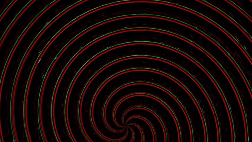 Moving hypnotic spiral. Seamless Psychedelic spiral and slow rotation. Black background animation Royalty-Free Stock Footage #1078735919