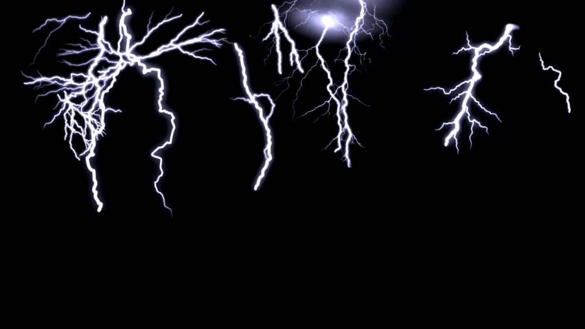 A 4K footage of thunder pattern and texture on a green screen