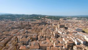 A 4K video of the view at Florence from the top of Santa Maria del Fiore in Italy