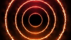 Burning Multiple Stacked Flare Light Circle Effect Loop