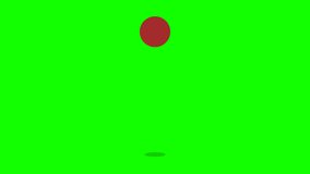 Animated Bouncing Ball 2D Motion On Green Screen 