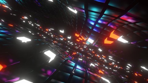 3d Rendering Neon Warp Vj Loop Stock Footage Video (100% Royalty-free 