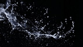 Super Slow Motion Shot of Side Water Splash Isolated on Black Background at 1000fps. - Powered by Shutterstock - Get 15% off with code: PIKWIZARD15