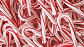 Closeup of Rotating Candy Cane Background