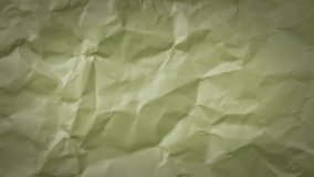 Crumpled paper, stop motion animation. Full frame. A basic template background, ideal for science or education intro compositions