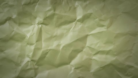Crumpled paper, stop motion animation. Full frame. A basic template background, ideal for science or education intro compositions