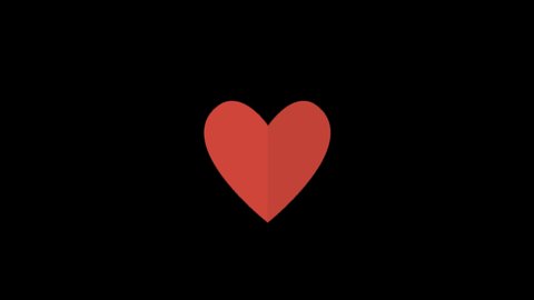 Heart Flat Animated Icon Isolated On Stock Footage Video (100% Royalty ...