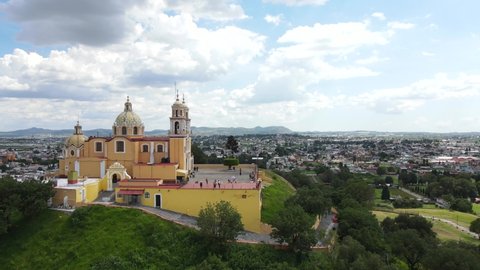 Cholula Church Puebla Aerial Mexico 