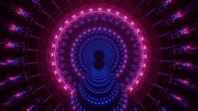 glowing blue pink portal to the futuristic world 4k uhd 3d rendering vj loop
