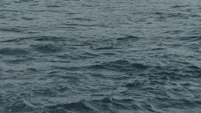 Ungraded: The water surface of the Atlantic ocean with ripples and waves near the shores of Canary Islands. Ungraded H.264 from camera without re-encoding.