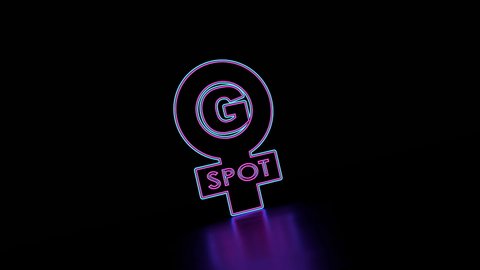Spot-g text symbol. Thin line style animation