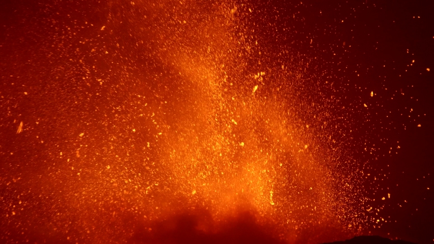 Mount Etna eruption 2021 Sicily Royalty-Free Stock Footage #1078830287