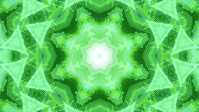 neon green dots 4k hud nexus kaleidoscope mandala 3d illustration concert visual 