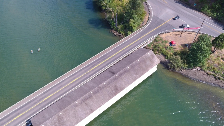 Fourth video of Lowell Bridge, Lowell Oregon. Historic covered bridge. 