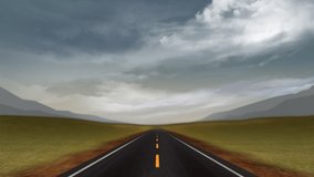 Straight Path Animated Video Background